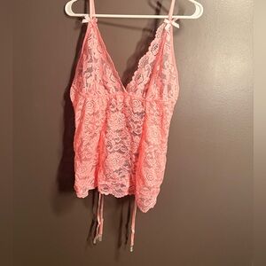 Pink Lace Camisole Lingerie